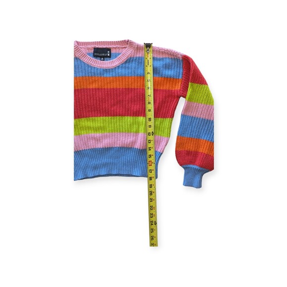 Women's Broadway Striped Knit Multi-colored Sweater Long Sleeve Medium - Picture 4 of 7